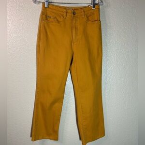FDJ ( FRENCH DRESSING JEANS ) MUSTARD Yellow Straight-Leg Pants SIZE 6
